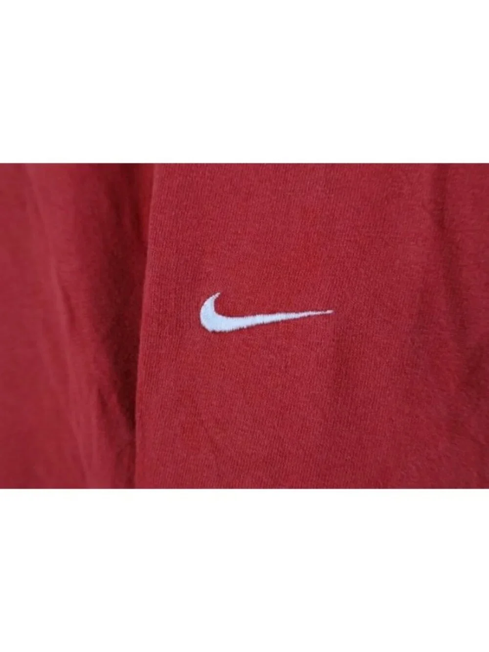 Vintage Y2K Nike Mens XL Distressed Travis Scott Mini Swoosh Cotton T-Shirt Red